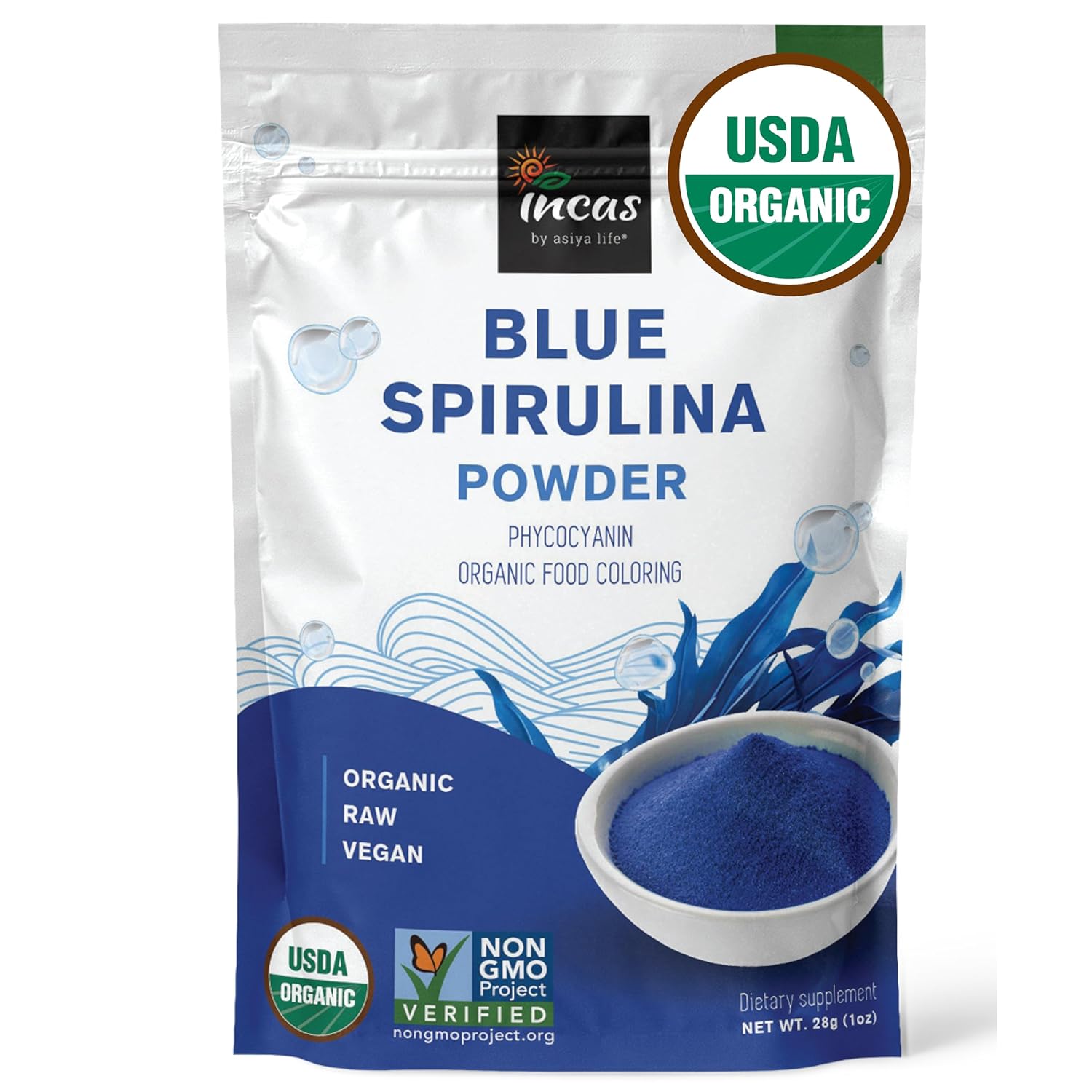 Incas by Asiya Life Organic Blue Spirulina Powder